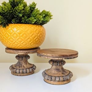 Magnolia Farmhouse Pedestal Candle Holders